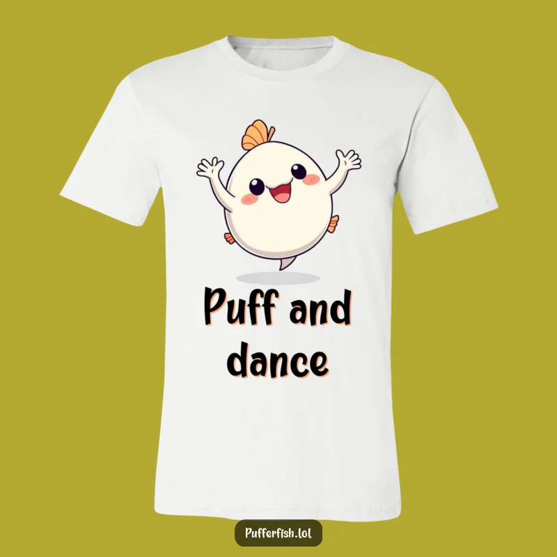 Funny Dancing Pufferfish T-Shirt: Hilarious Joyful Tee for Fun Enthusiasts