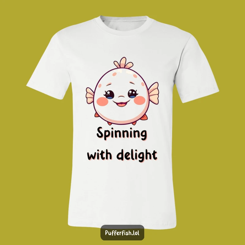 Funny Dizzy Pufferfish T-Shirt: Goofy Grinning Sea Life, Hilarious Gift for Playful Personalities