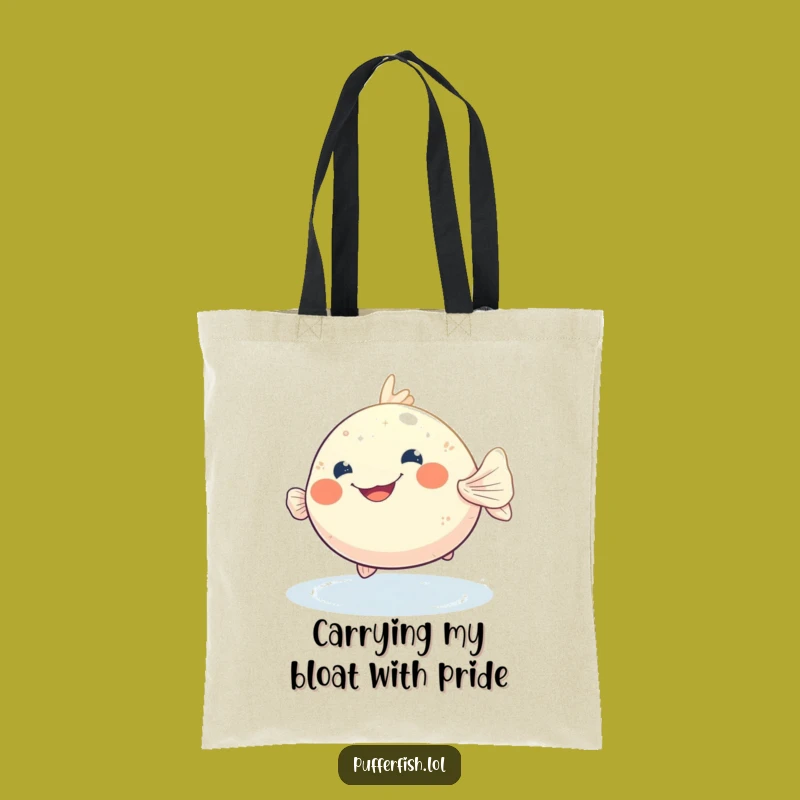 Funny Pufferfish Grin Tote Bag - Your Hilarious Go-To Accessory